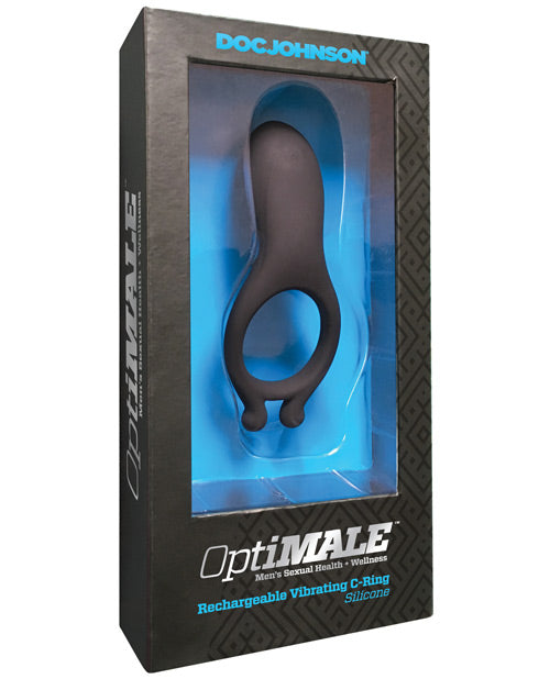 OptiMale Rechargeable Vibrating C Ring - Black