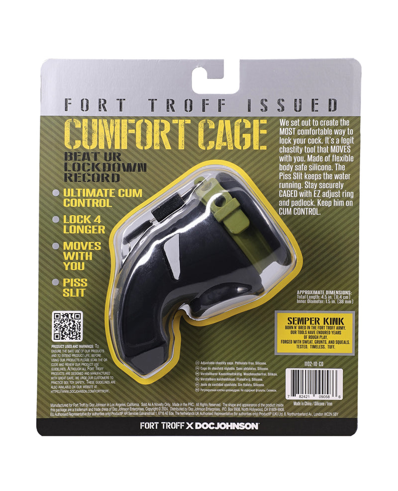 Fort Troff CUMfort Cage Chasity Cage - Black