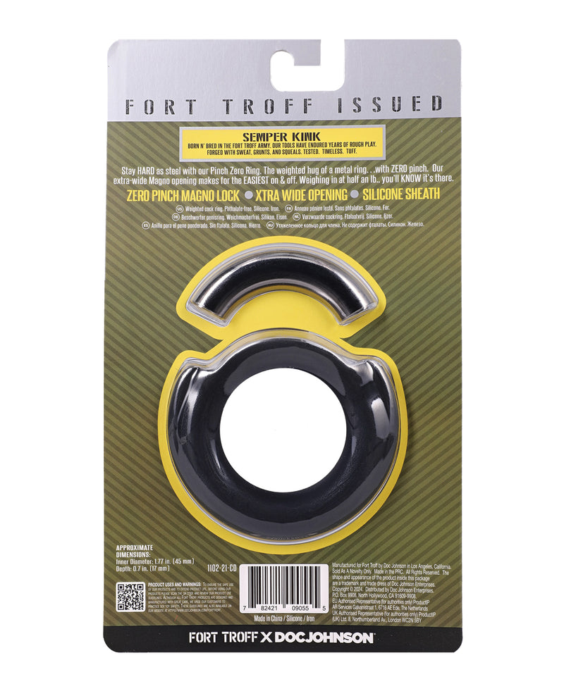 Fort Troff Pinch Zero Cock Ring - Black