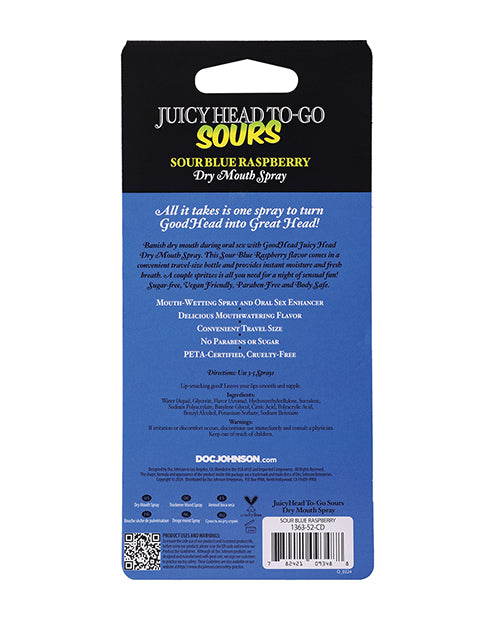 GoodHead Juicy Head Dry Mouth Spray To-Go - .30 oz Sour Blue Raspberry