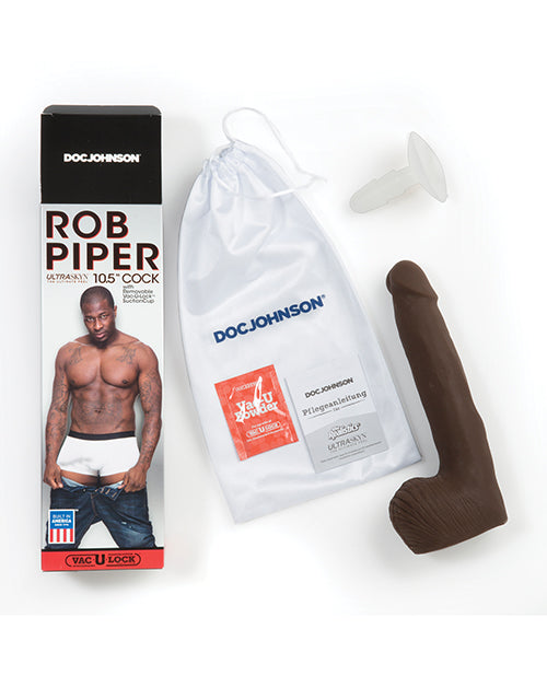 Rob Piper Cock with Balls & Suction Cup - Chocolate