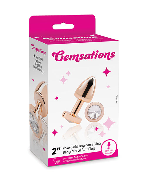 Gemsations 2" Beginners Bling Bling Metal Butt Plug