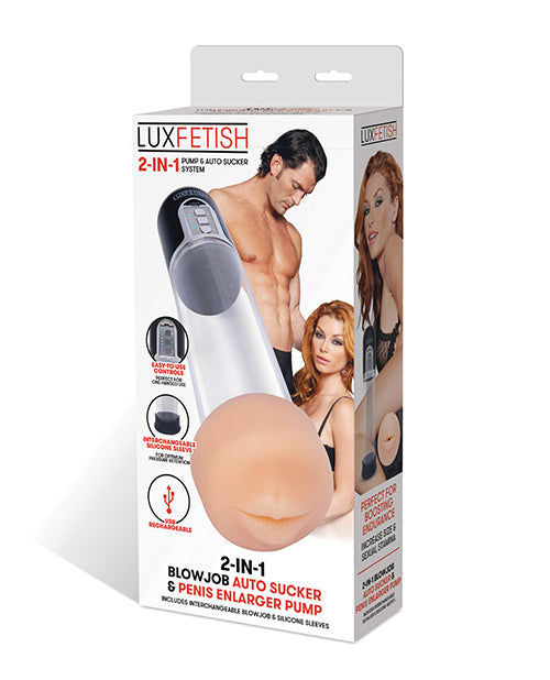 Lux Fetish 2-in-1 Blowjob Sucker & Penis Enlarger Pump