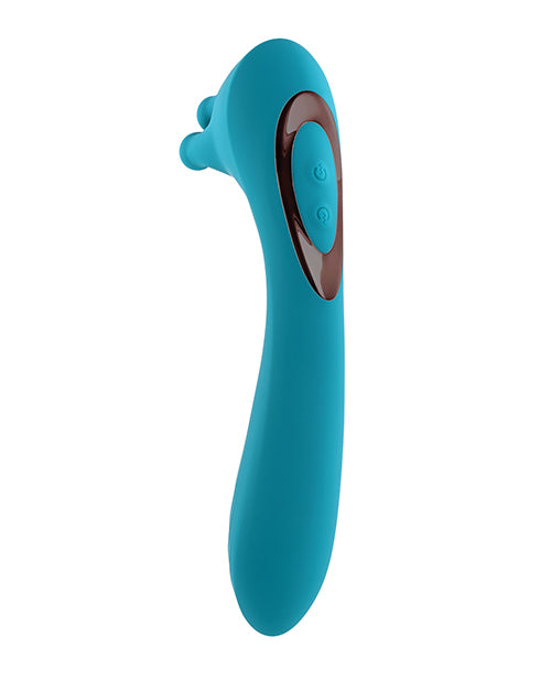 Evolved Heads or Tails Rechargeable Vibrator – Teal