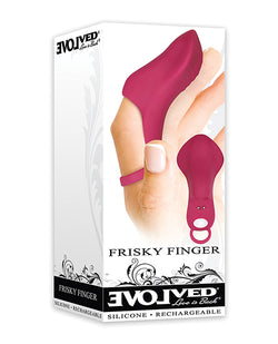 Evolved Frisky Finger Rechargeable Bullet - Burgundy