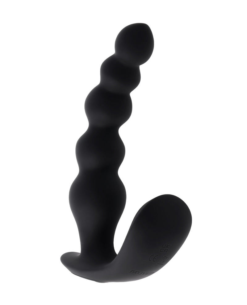 Evolved Bead Me Up Curved Anal Vibrator w/Remote Control - Black