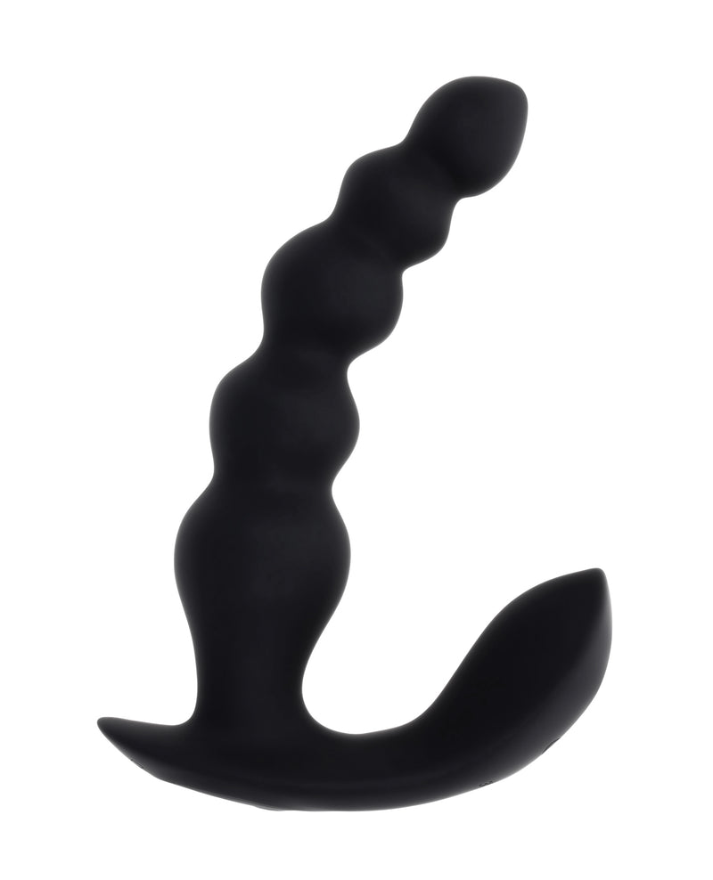 Evolved Bead Me Up Curved Anal Vibrator w/Remote Control - Black