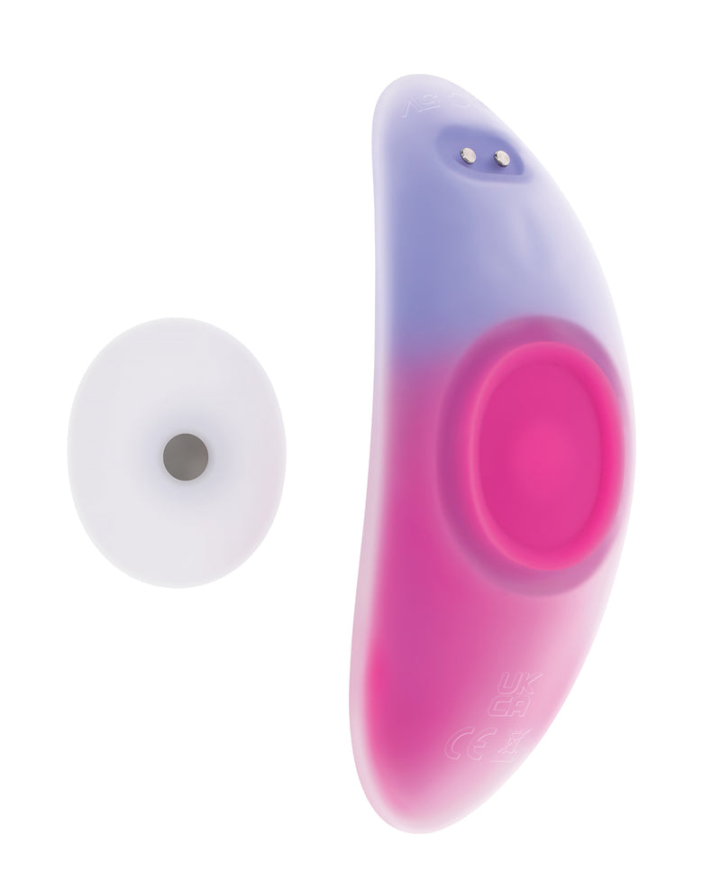 Evolved Paradise Panty Curved Panty Vibe w/Remote Control - Pink/Purple