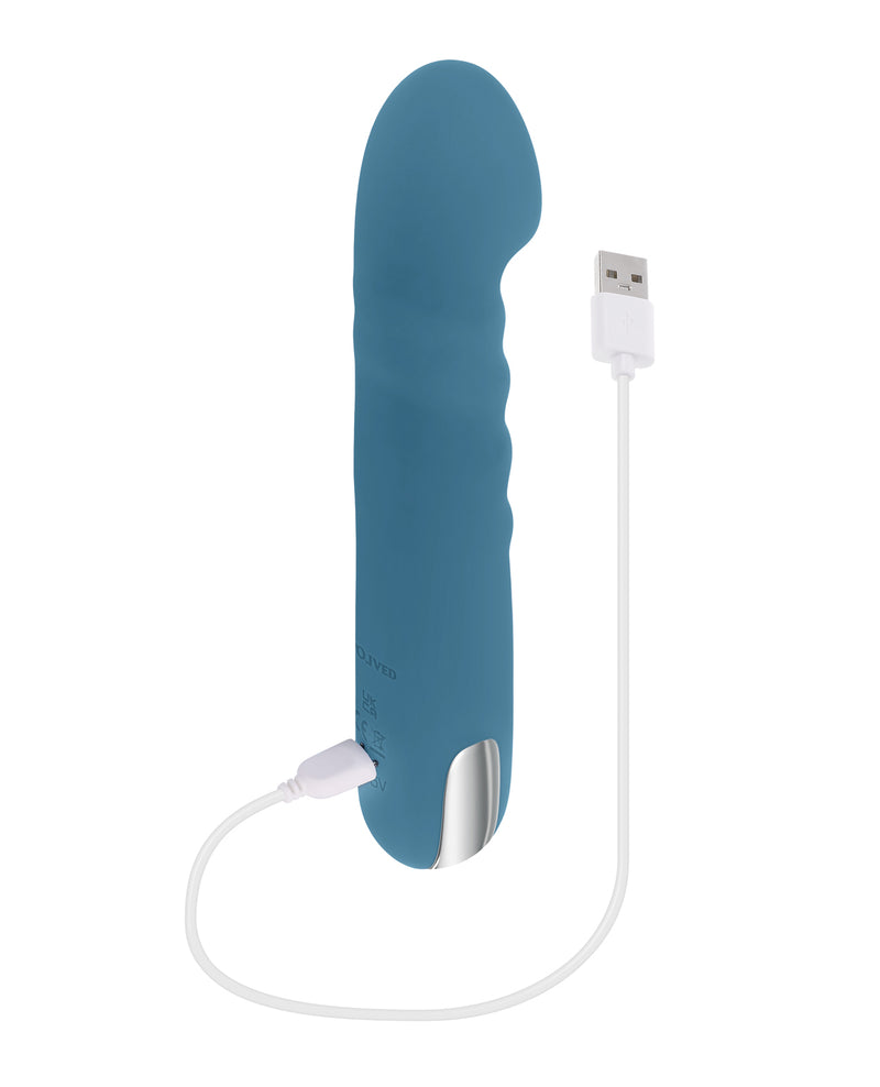 Evolved Queen of All Trades Thrusting & Rotating Vibrator - Teal