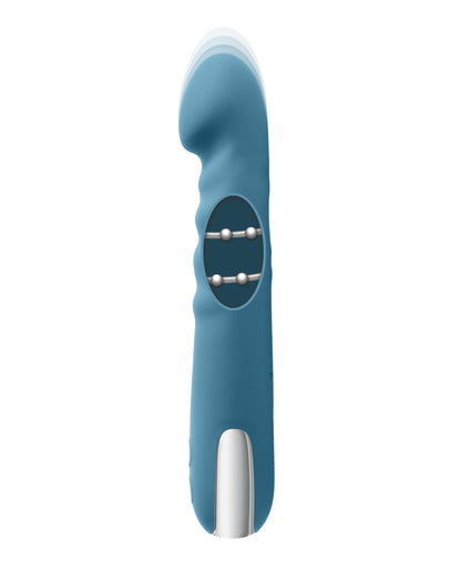 Evolved Queen of All Trades Thrusting & Rotating Vibrator – Teal