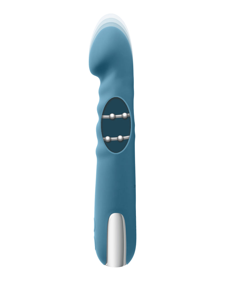 Evolved Queen of All Trades Thrusting & Rotating Vibrator - Teal