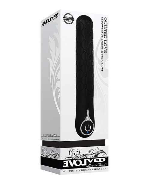 Evolved Quilted Love Rechargeable Vibrator – Black