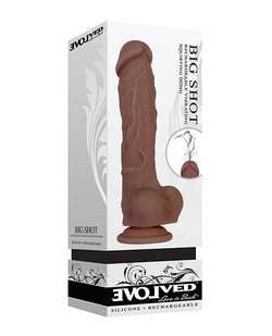 Evolved Big Shot Vibrating & Squirting Dong - Brown