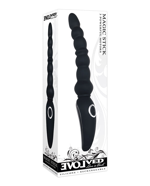 Evolved Magic Stick Beaded Vibrator - Black