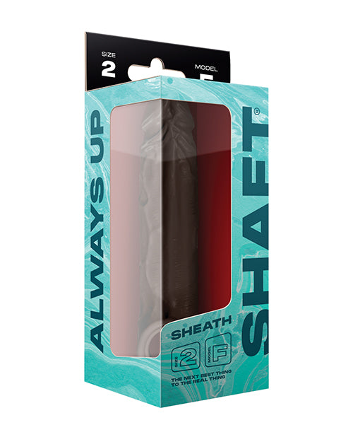 Shaft Model F Flexskin Liquid Silicone 8.8" Sheath - Mahogany