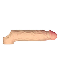 Shaft Flexskin Liquid Silicone 7.8" Vibrating Sheath - Pine