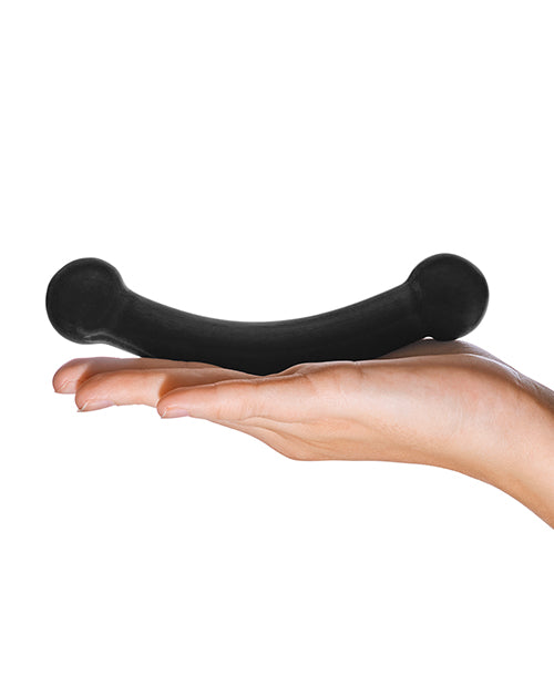 Glas Double Bull Glass Dildo - Black