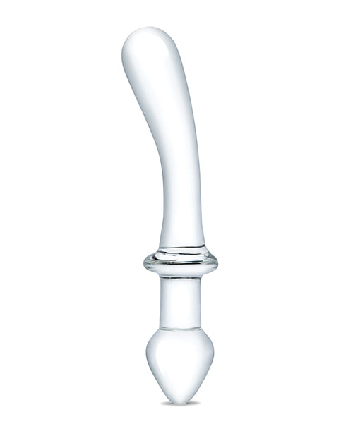 Glas 9" Classic Curved Dual Ended Dildo - Clear