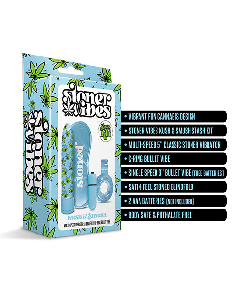 Stoner Vibes Kush & Smush Stash Kit - Blue