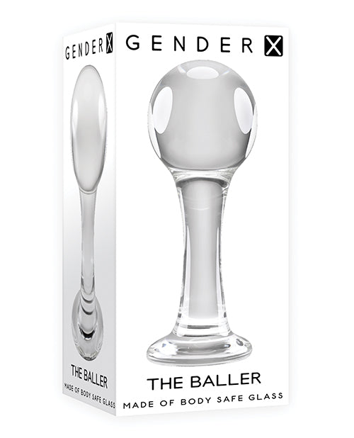 Gender X The Baller  Glass Plug - Clear