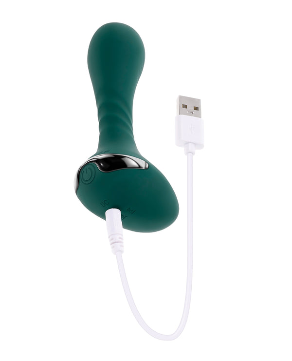 Gender X Goes Anywhere Vibrating Silicone Plug - Teal