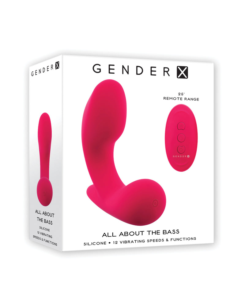 Gender X All About the Bass Curved Stimulator w/Remote Control - Pink