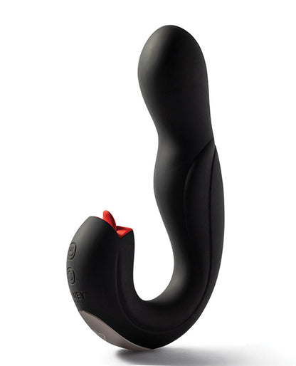 Joi Pro Rotating Head G-Spot Vibrator & Clit Licker w/Remote – Black