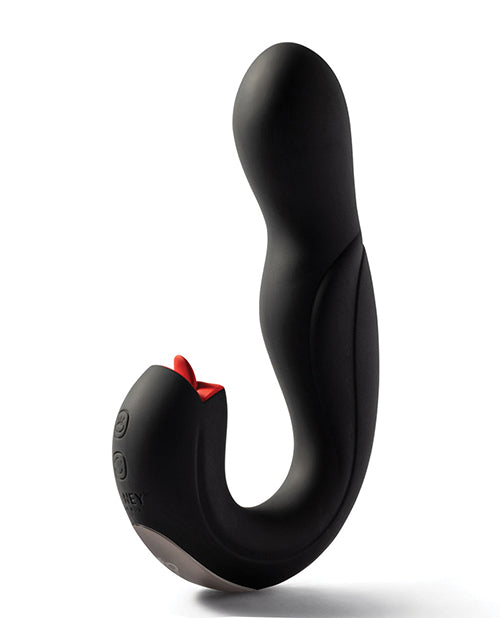 Joi Pro Rotating Head G-Spot Vibrator & Clit Licker w/Remote – Black