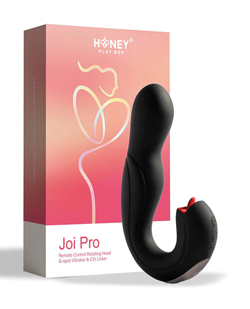 Joi Pro Rotating Head G-Spot Vibrator & Clit Licker w/Remote – Black