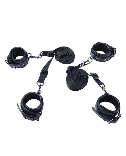 Kinky Play Box Luxury Bondage Bed Restraint Kit - Black