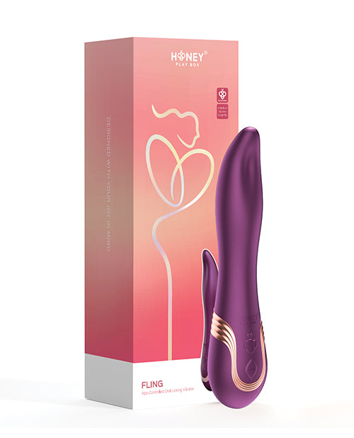 Fling Tongue like Oral Licking Vibrator - Purple