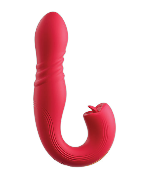 Joi Thrust 2 Thrusting G-Spot Vibrator & Clit Licker – Red