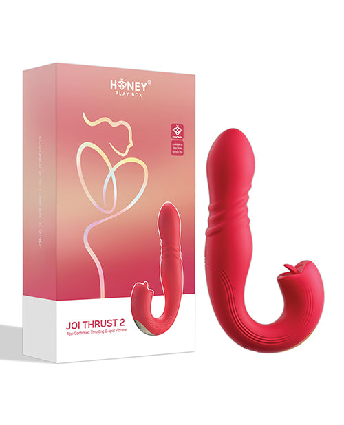 Joi Thrust 2 Thrusting G-Spot Vibrator & Clit Licker – Red