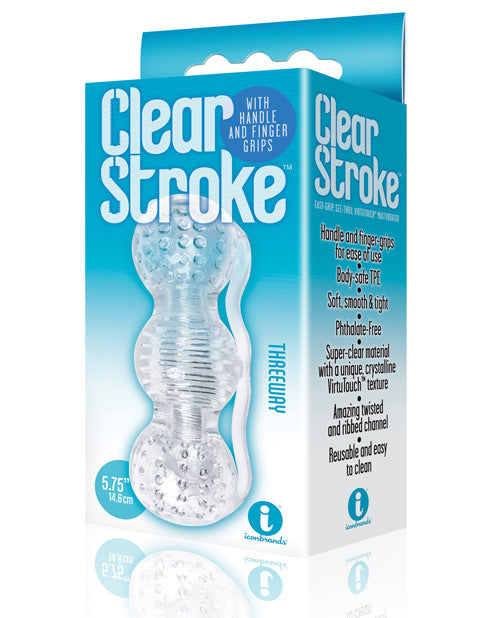 The 9's Clear Stroke Threeway Masturbator