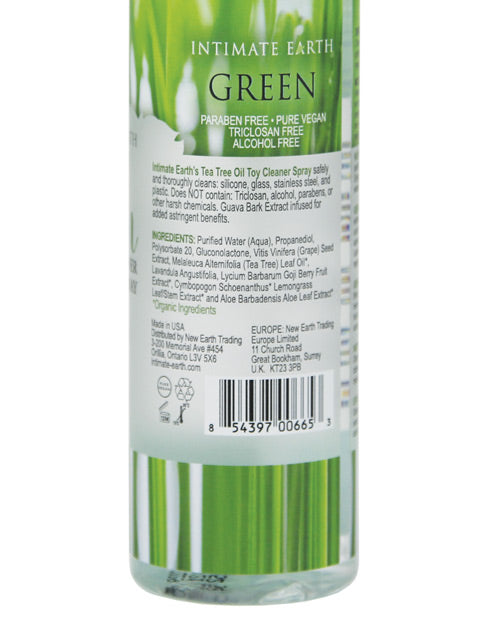 Intimate Earth Toy Cleaner Spray - 4.2 oz Green Tea Tree Oil