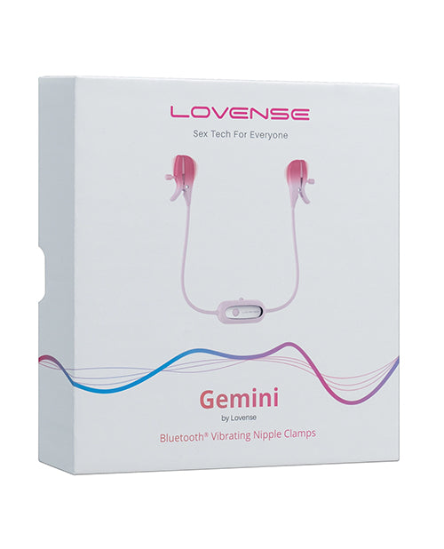 Lovense Gemini Vibrating Nipple Clamps - Pink