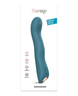 Love to Love Swap Tapping Vibrator - Teal Me Ship My Sex Toys Love to Love Swap Tapping Vibrator - Teal Me Ship My Sex Toys
