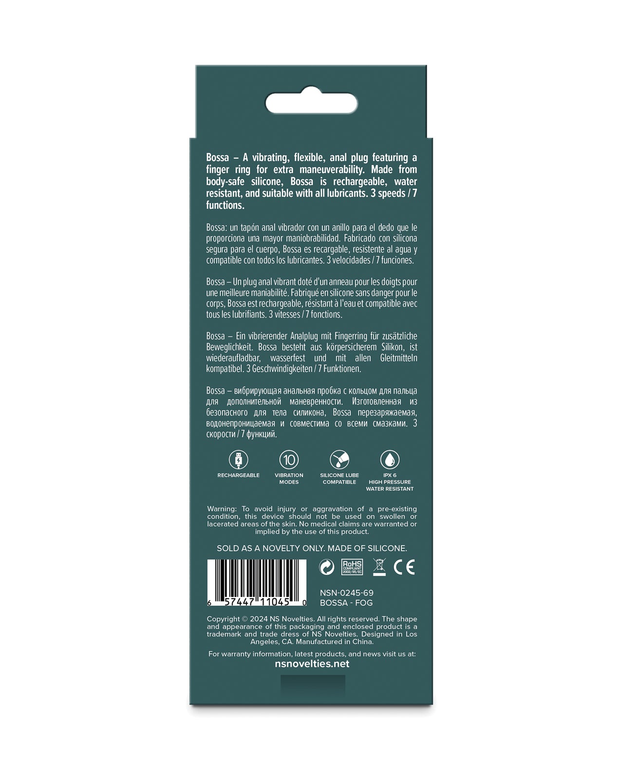 Lust-n-Dreams Bossa Flexible Vibrating Anal Plug Rechargeable