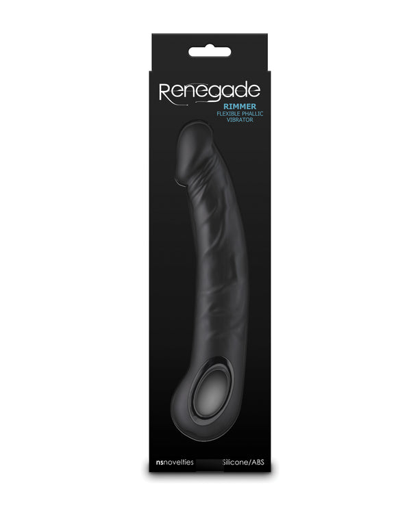 Renegade Rimmer Vibrating Dong w/Handle - Black