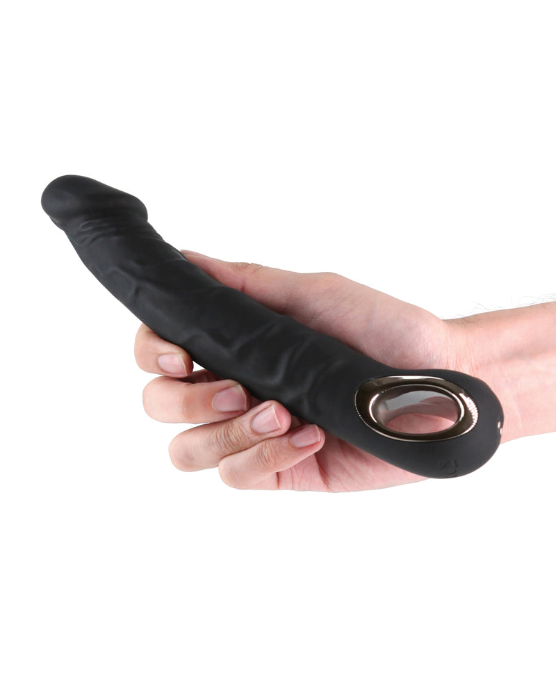 Renegade Rimmer Vibrating Dong w/Handle - Black