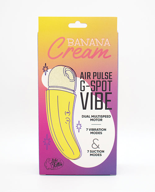 Natalie's Toy Box Banana Cream Air Pulse & G-Spot Vibrator - Yellow