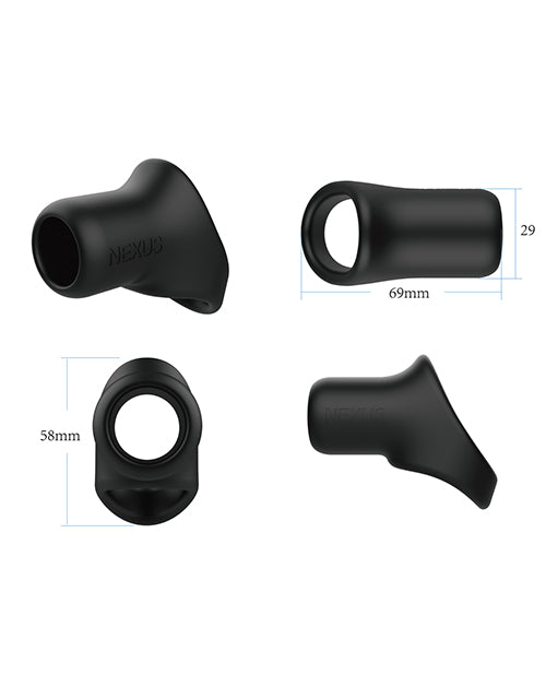 Nexus Rise Liquid Silicone Cock & Ball Sling - Black