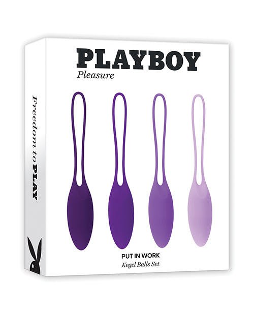 Playboy Pleasure “Put In Work” Kegel Set – Acai/Ombre (4 Piece)