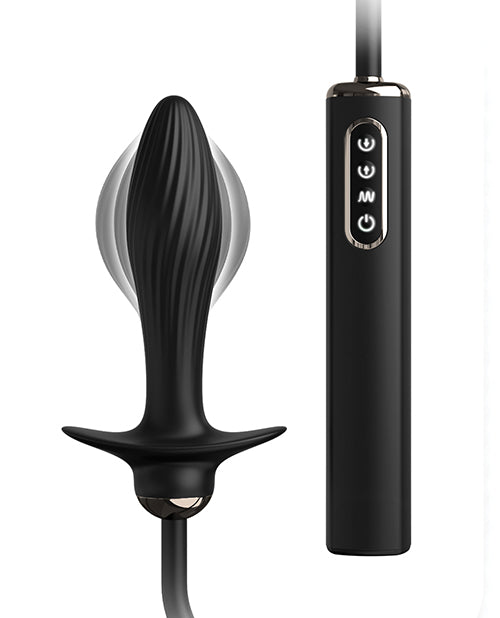 Anal Fantasy Elite Collection Auto Throb Inflatable Vibrating Plug - Black