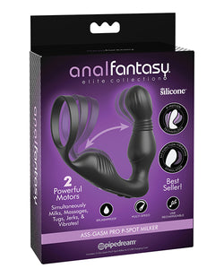 Anal Fantasy Elite Collection Ass-Gasm Pro P Spot Milker - Black