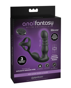 Anal Fantasy Elite Ass-Gasm Slide & Glide P-Spot Stimulator - Black