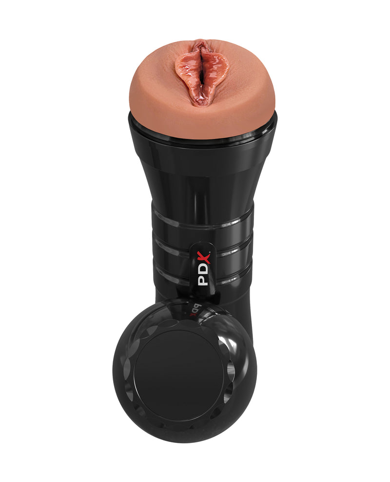 PDX Extreme Wet Pussies Super Luscious Lips XXL Stroker - Brown