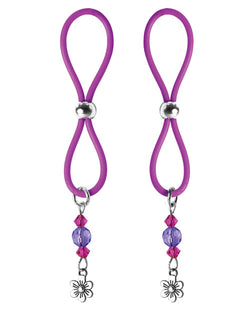 Bijoux de Nip Nipple Halos Flower Charm - Purple