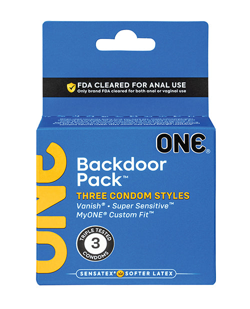 One Backdoor Pack Custom Fit Condoms - Pack of 3