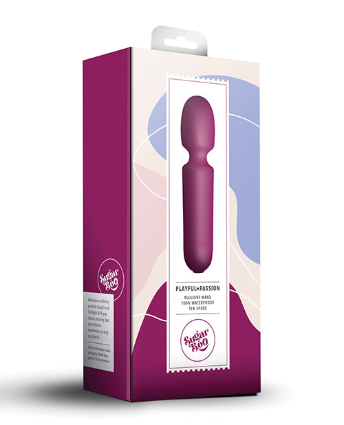 SugarBoo Playful Passion Wand Vibrator - Burgundy